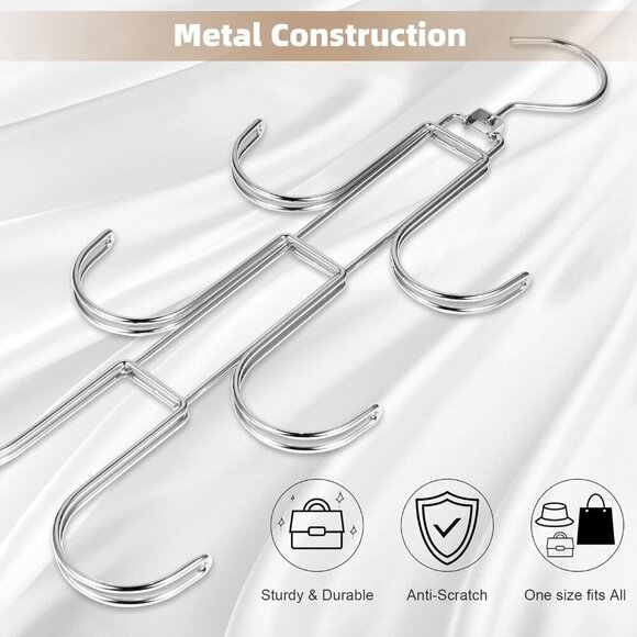 Purse Hanger Organizer for Closet, 2 Pack Handbag Storage Organizer, Hanging Pur - Picture 6 of 7